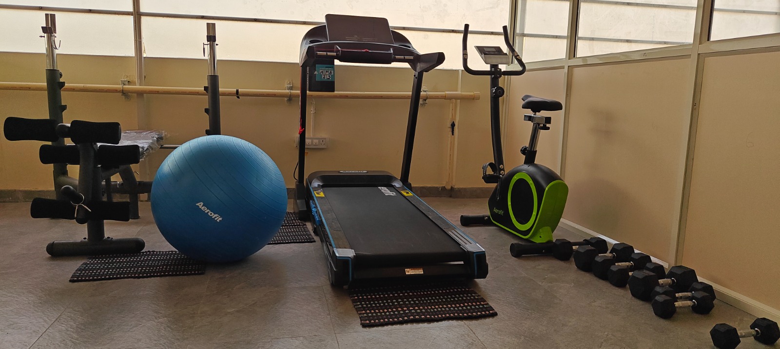 Study area and desks